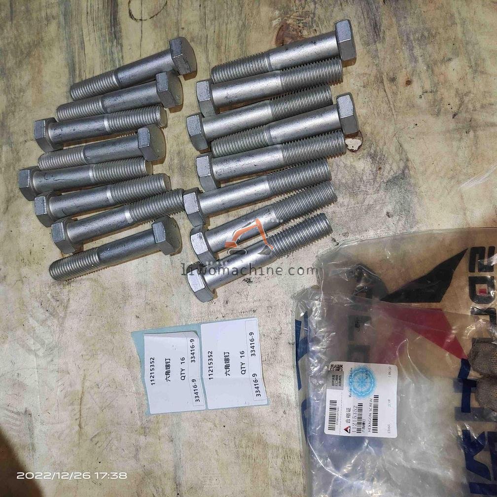 XCMG 11215352 hexagon screw - Professional Construction Machinery Parts