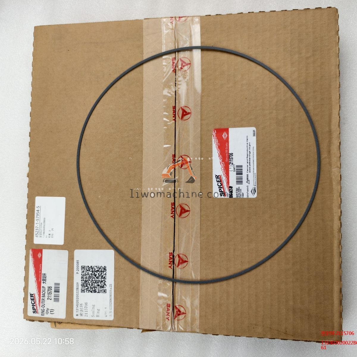 XCMG 131402020022B009 密封环2115706 - Professional Construction Machinery Parts