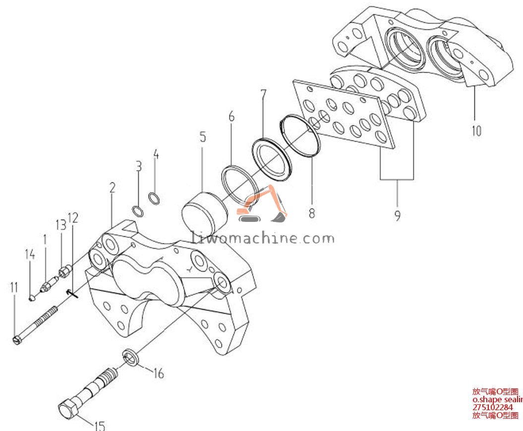 XCMG 275102284 o.shape sealing  - Professional Construction Machinery Parts