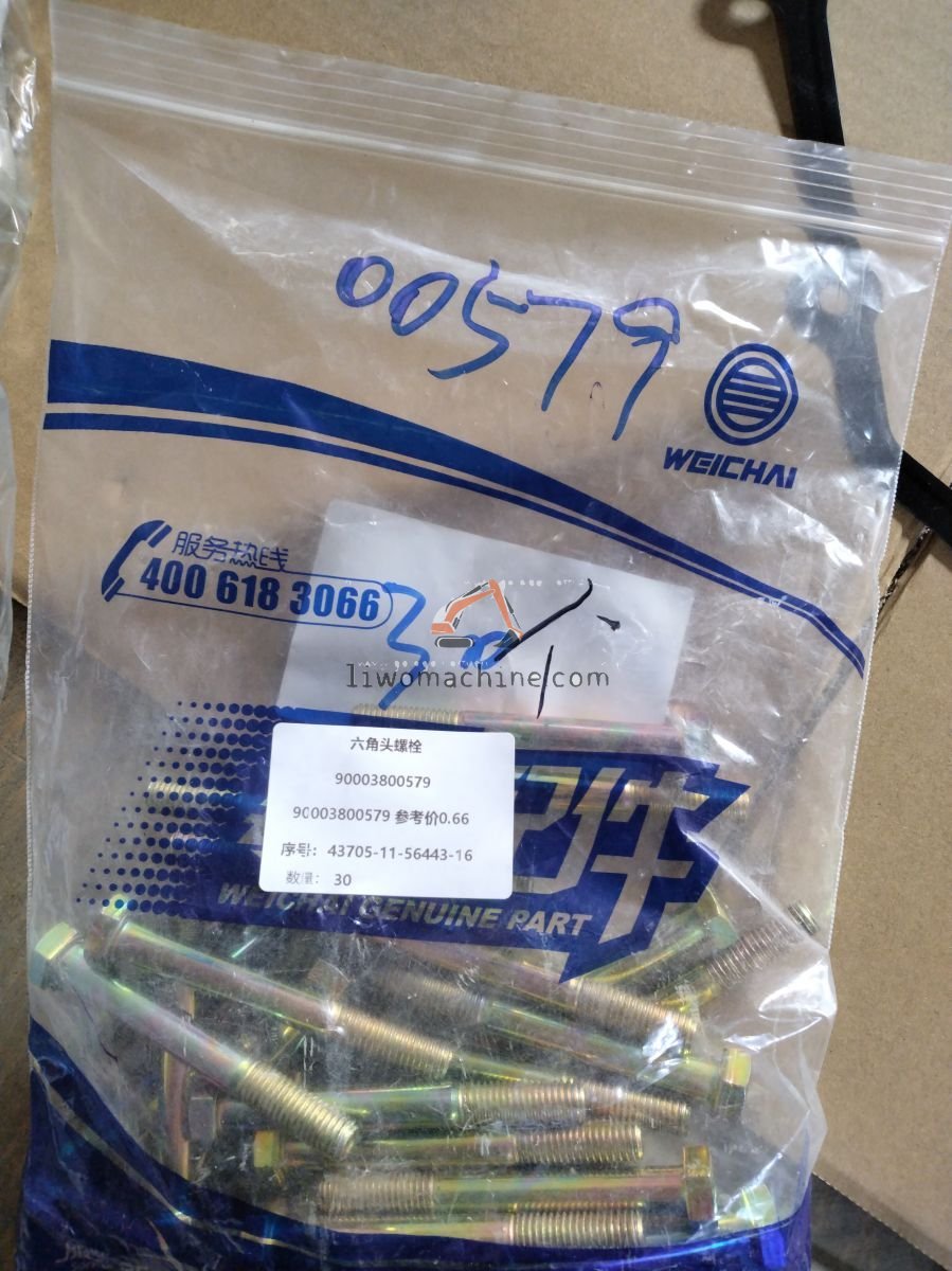XCMG 90003800579 六角头螺栓 - Professional Construction Machinery Parts