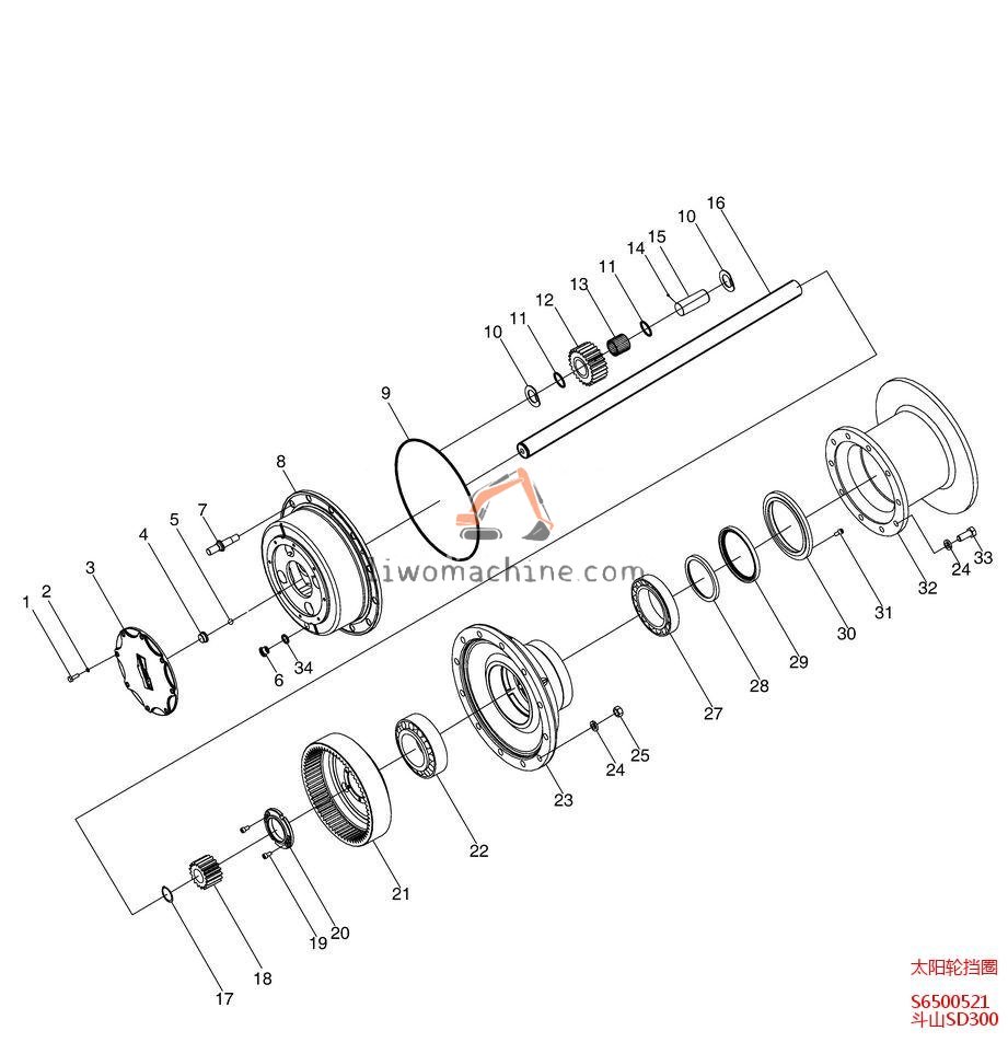 XCMG S6500521 太阳轮挡圈 - Professional Construction Machinery Parts
